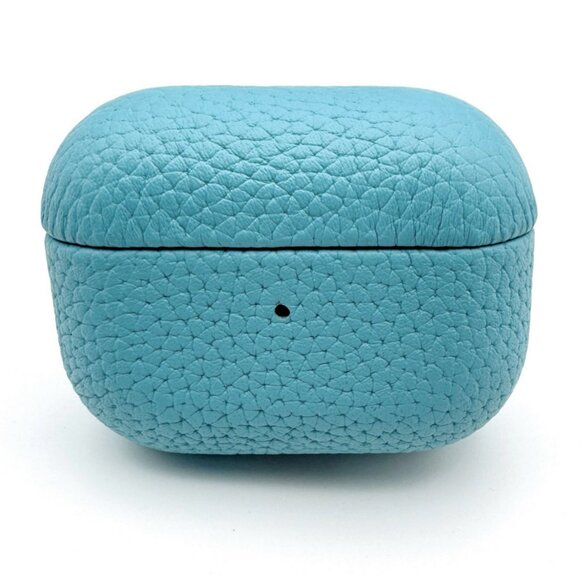NWT SKY BLUE Pebble Leather Case for Apple Airpods Pro 2 - Picture 1 of 6